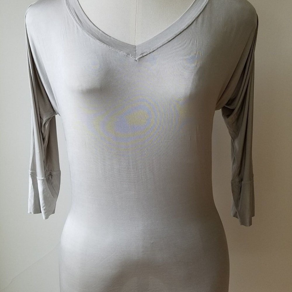 Gianfranco Ferre Viscose Metal Gray Long Sleeves Blouse Top Sz 44 VTG PRISTINE